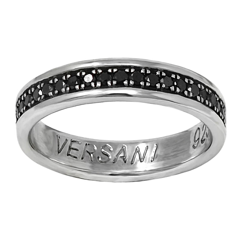 Black Diamond Contour Eternity Band Ring