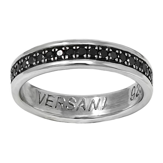Black Diamond Contour Eternity Band Ring