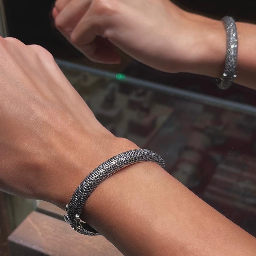 All Around Black Diamond Bangle