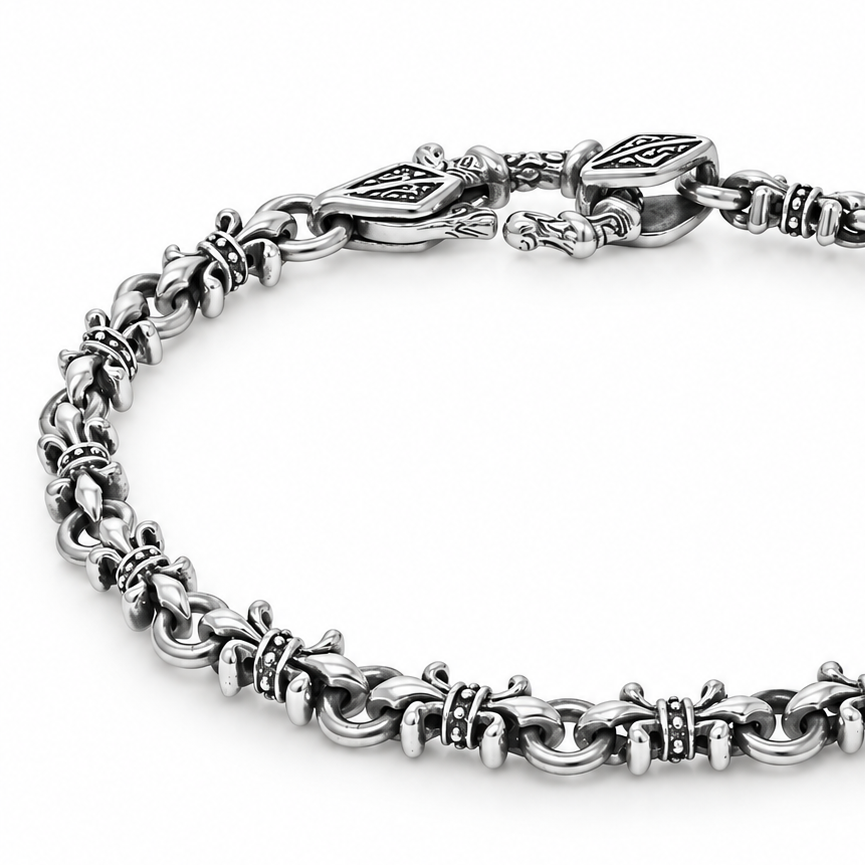 Fleur De Lis Link Bracelet