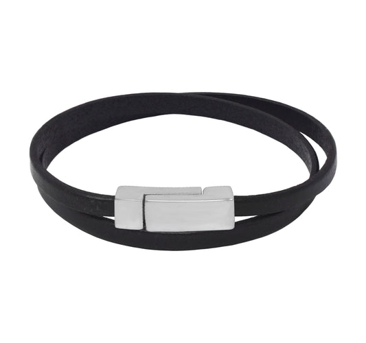 Slim Simple Leather Bracelet