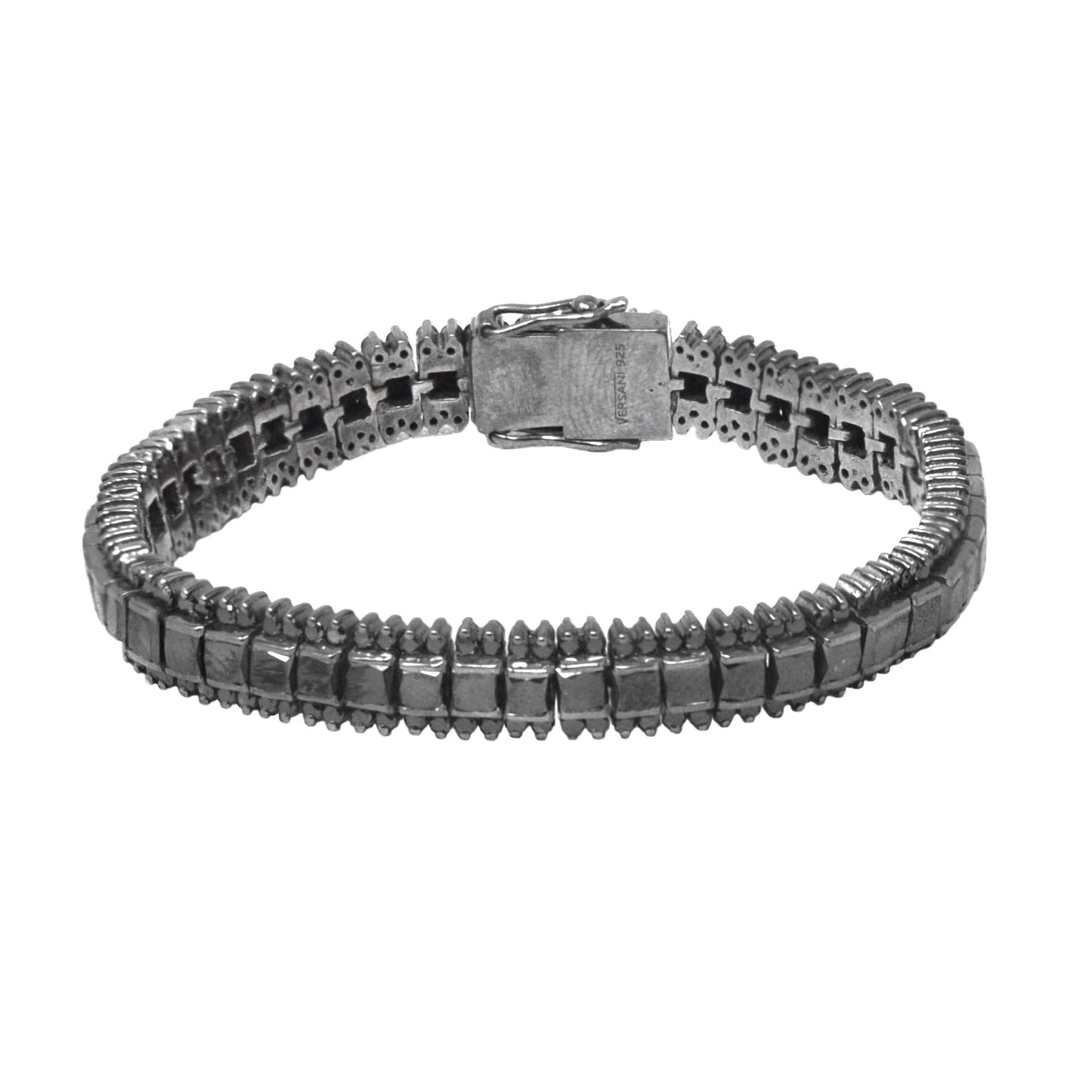 Black Diamond Emerald Cut Tennis Bracelet