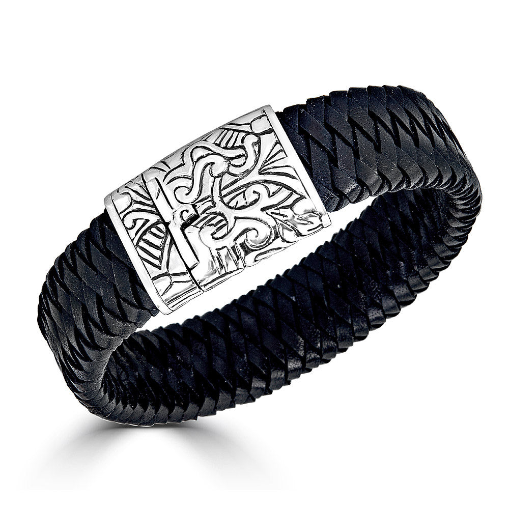 KeyDesign Braided Leather Bracelet