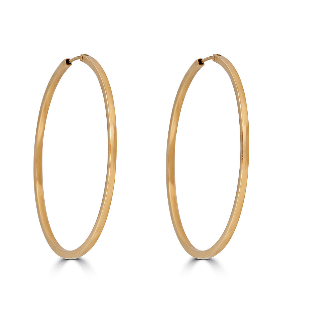 Large Gold Classic Hoop Earrings