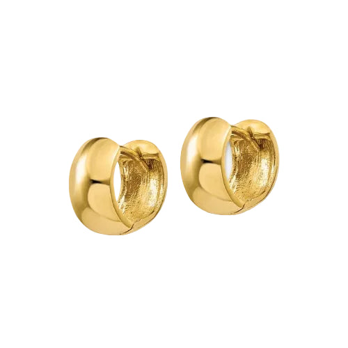 Gold Chunky Huggie Hoop Earrings