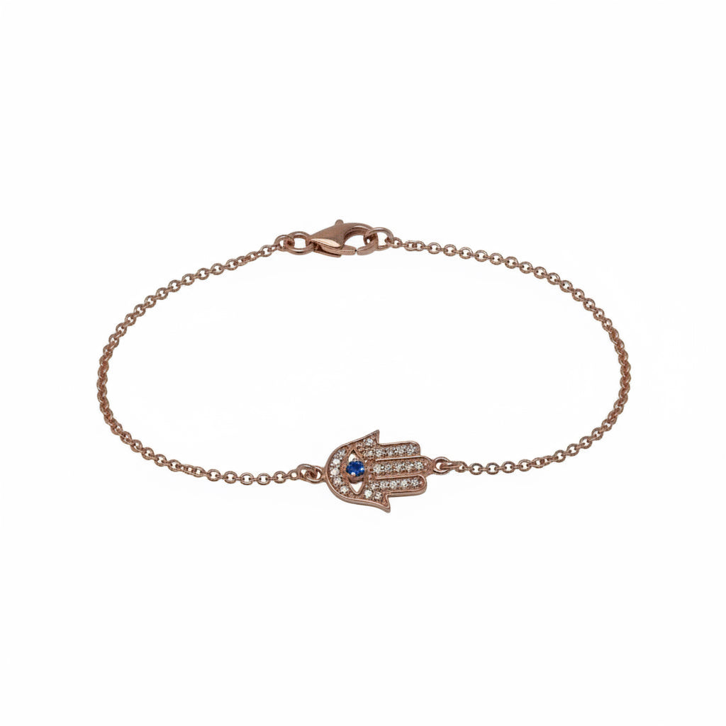Diamond Hamsa Chain Bracelet