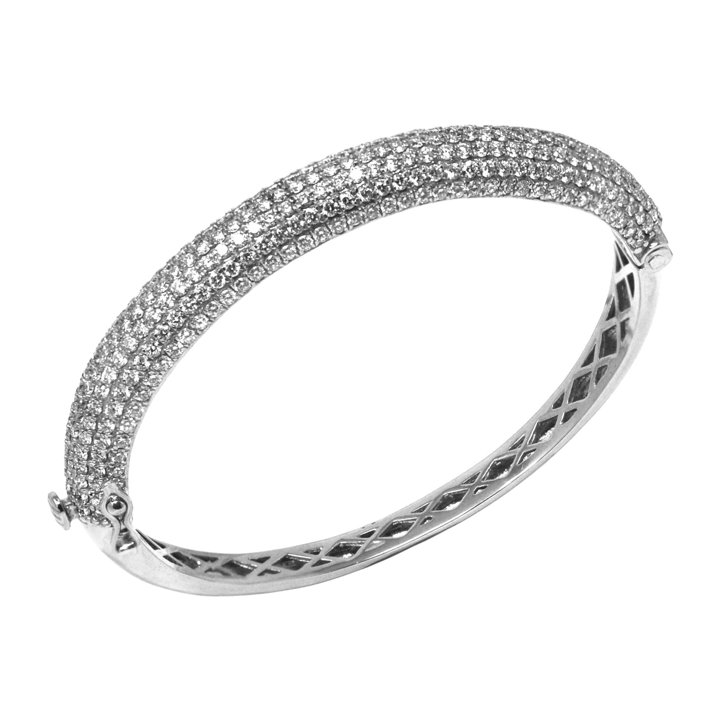 White Diamond Pavé Bangle Bracelet