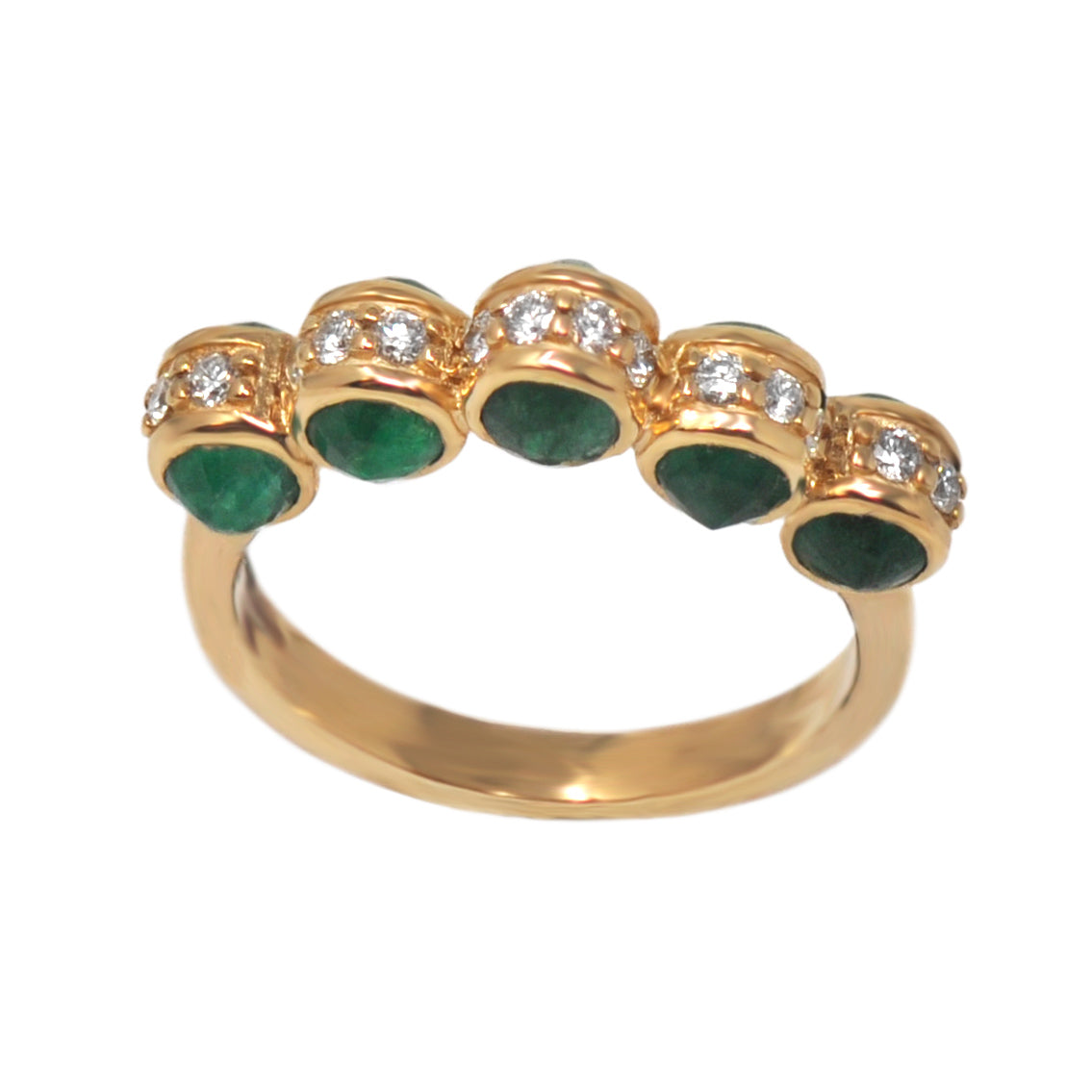 Emerald Five Stone Ring