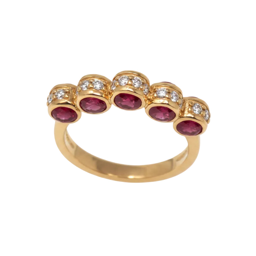 Emerald Five Stone Ring