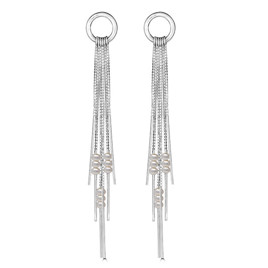 Pearl Tassel Earrings