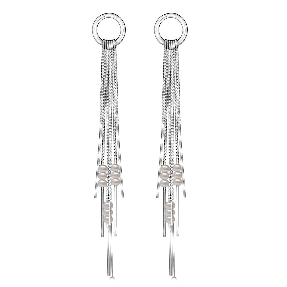Pearl Tassel Earrings