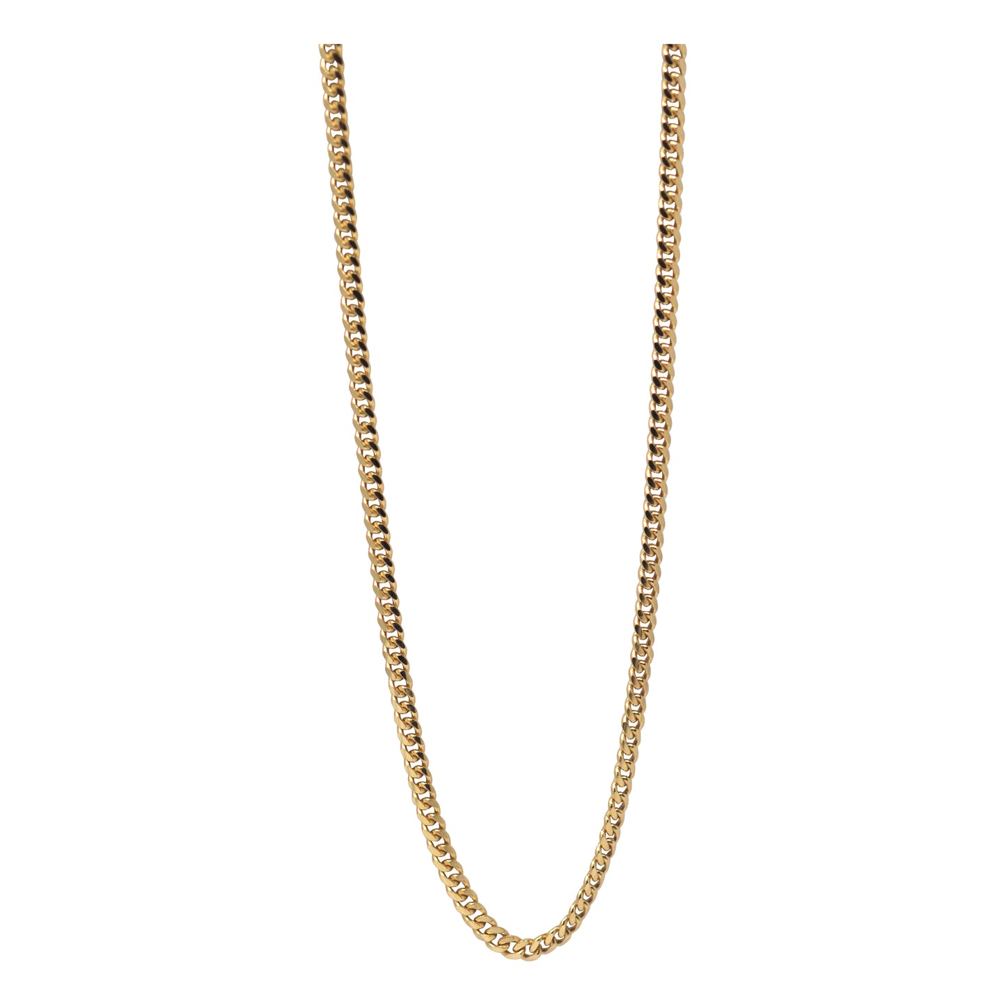 Thin Gold Cuban Link Necklace