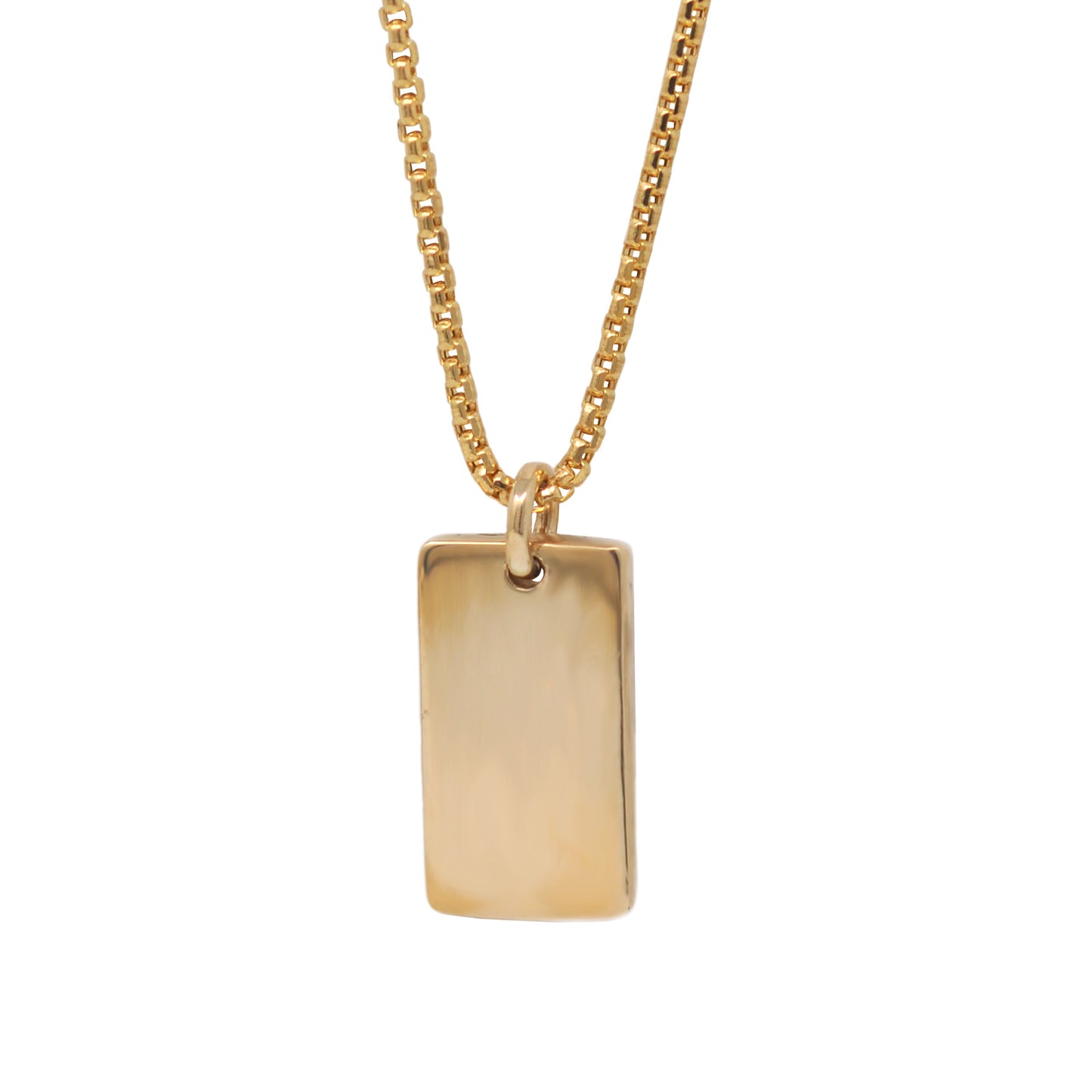 Gold Tag Pendant Necklace