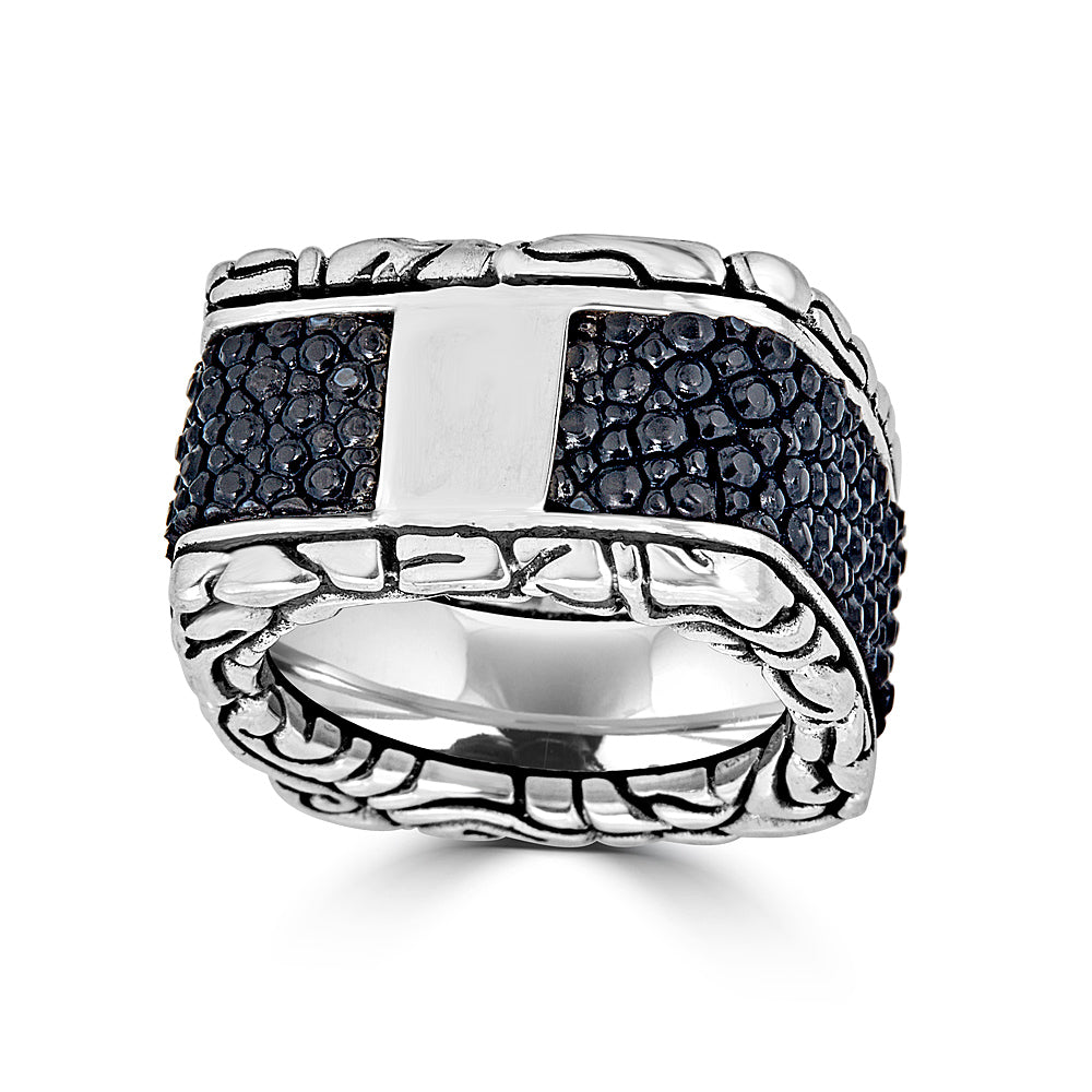 KeyDesign Square Stingray Ring