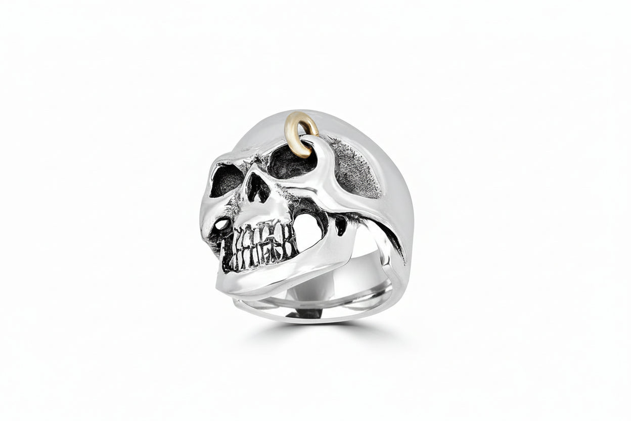 Pierced Skull Ring