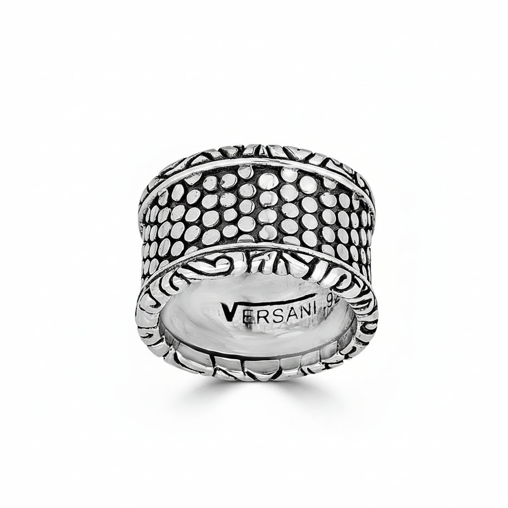 Wide KeyDesign Dotted Ring