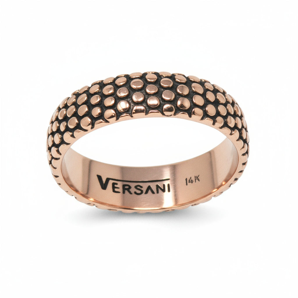 Snake Texture Band Ring In Gold