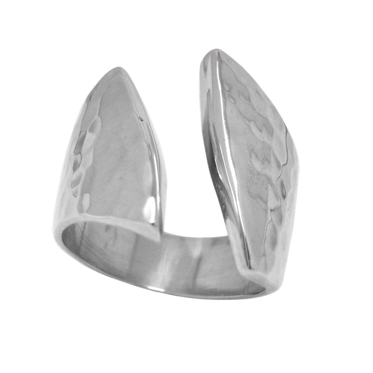 Open Dome Hammered Ring