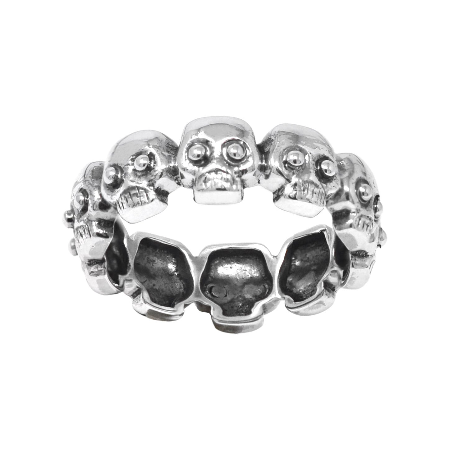 Small All Around Skull Band Ring