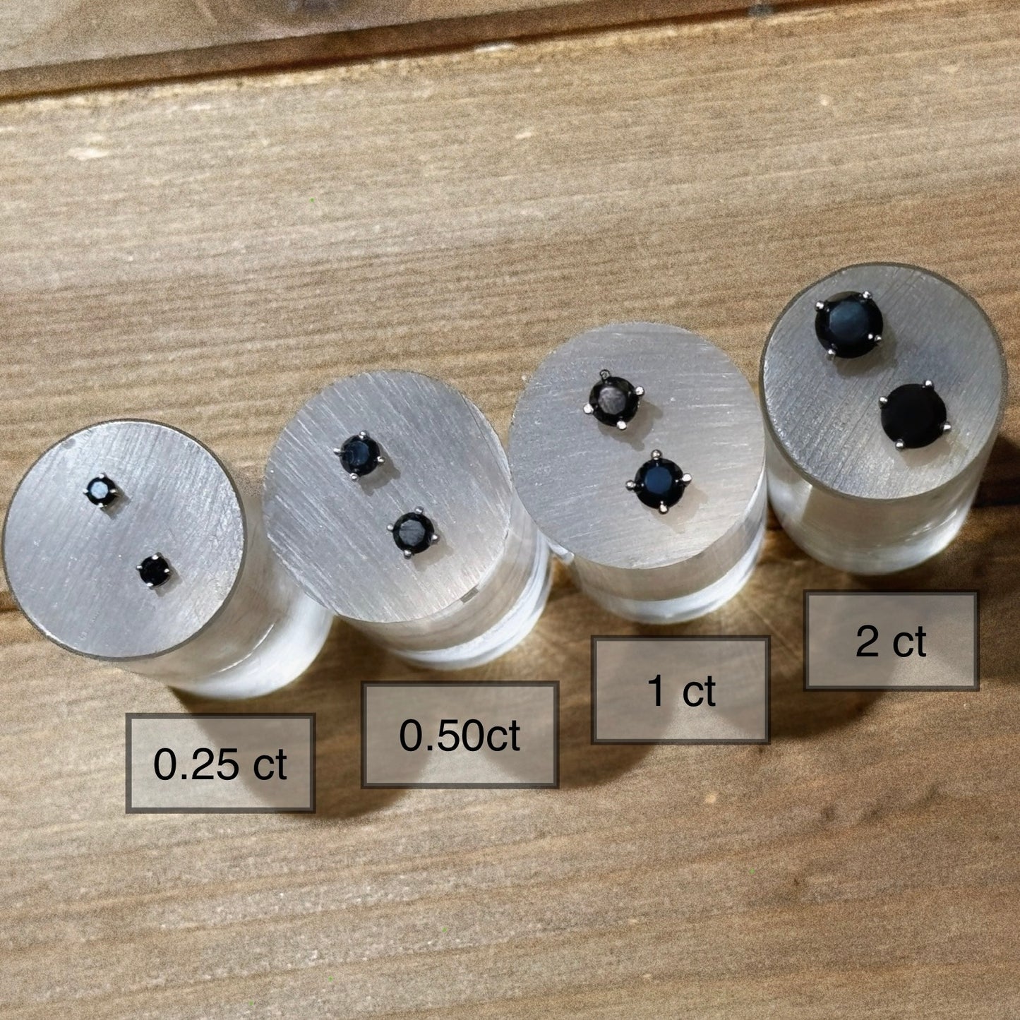 Black Diamond Stud Earrings