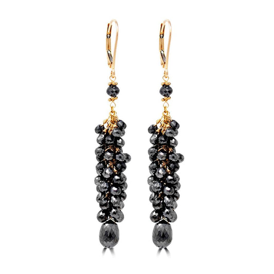 Black Diamond Grape Earrings