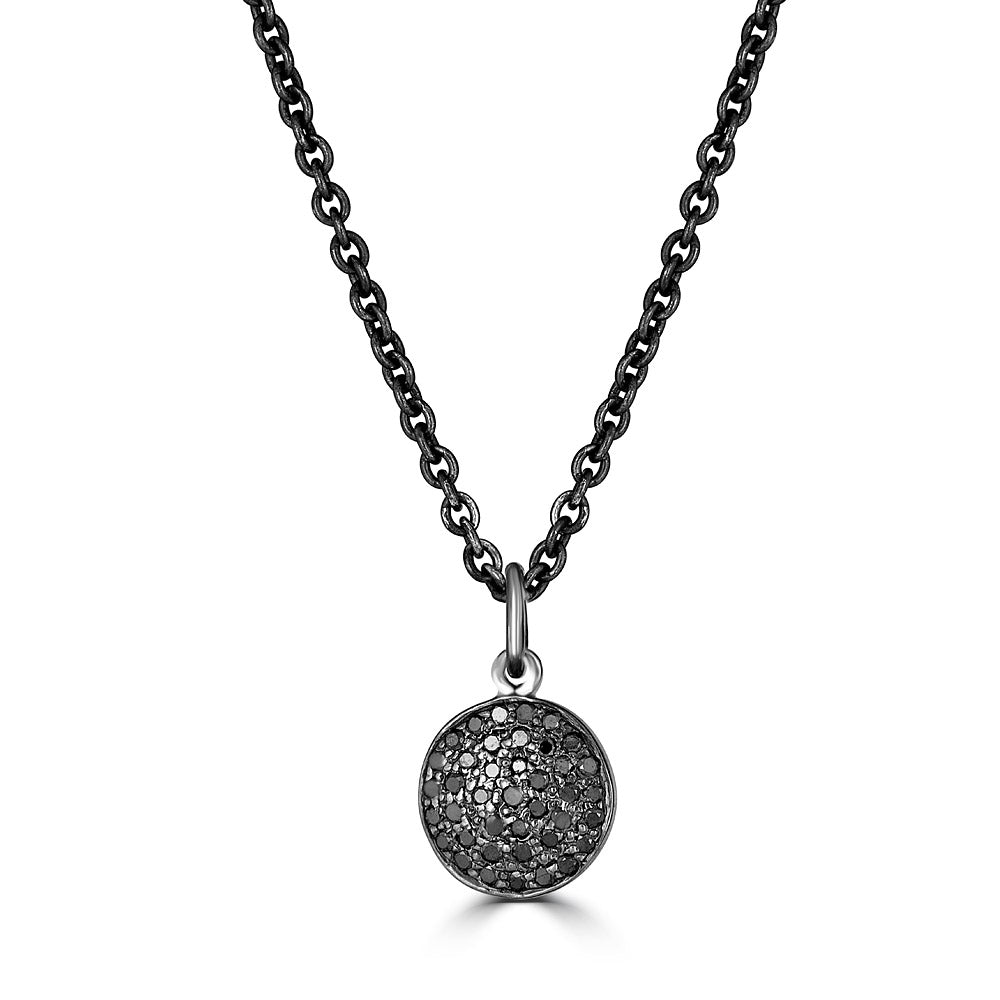 Fashion diamond disc pendant