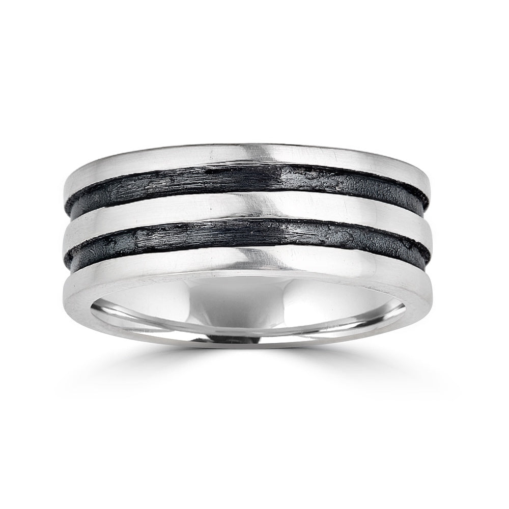 Two Row Oxidized Ring | Versani