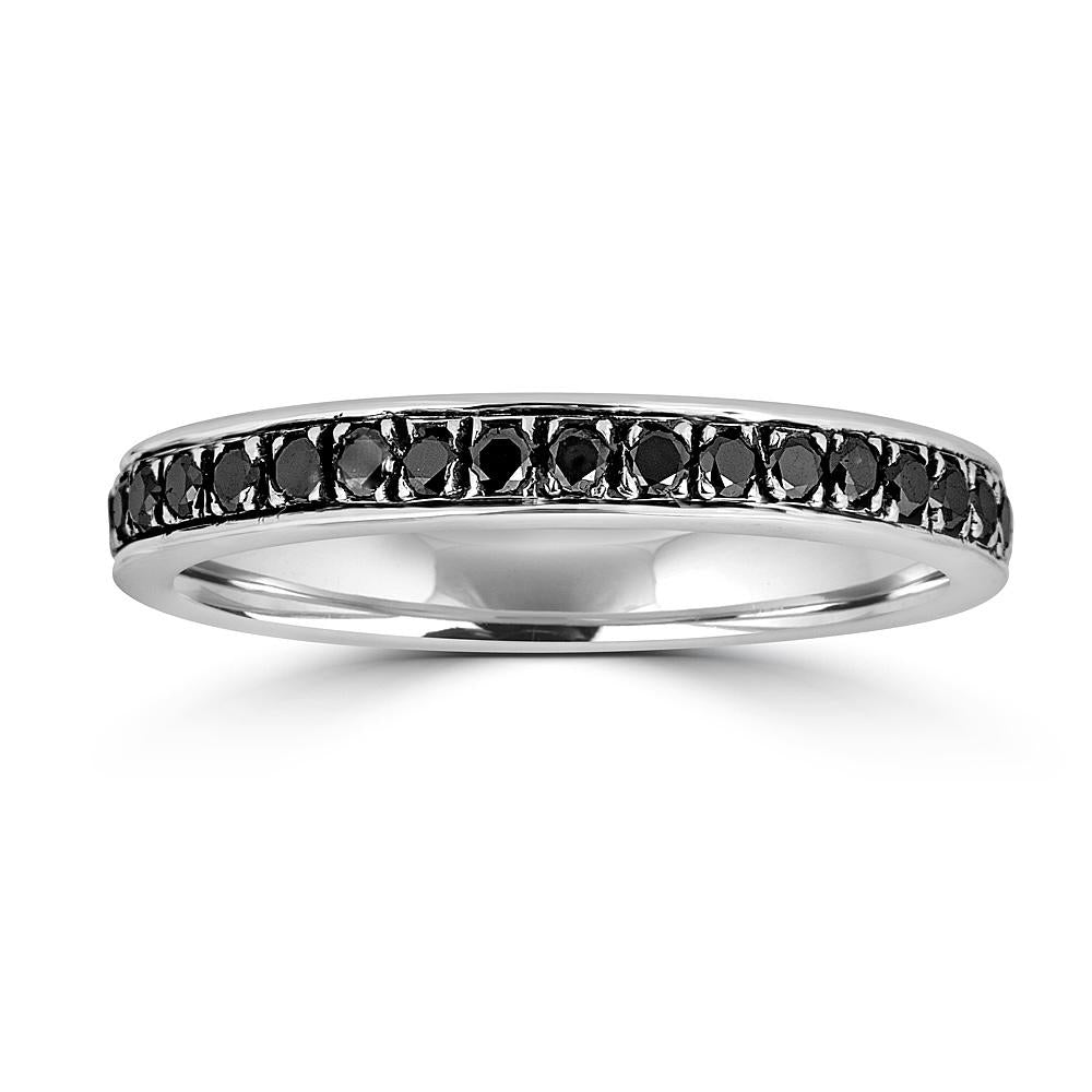 Black Diamond Single Row Eternity Band