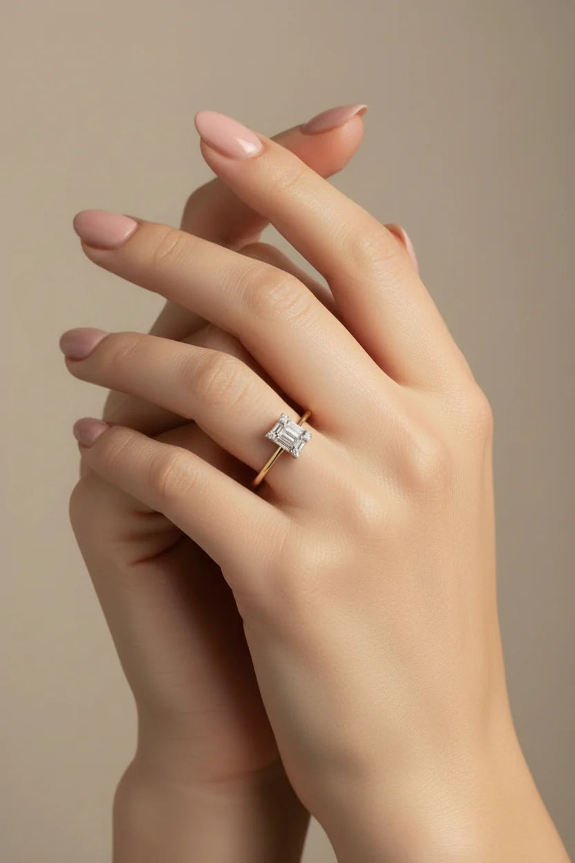 Mini Baguette-Cut Diamond Ring