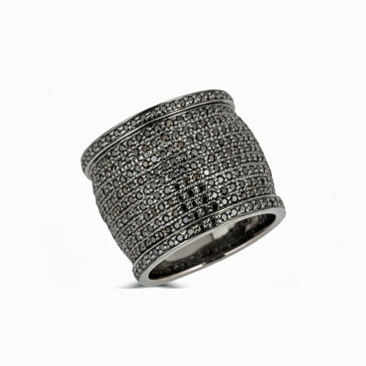 Black Diamond Barrel Ring