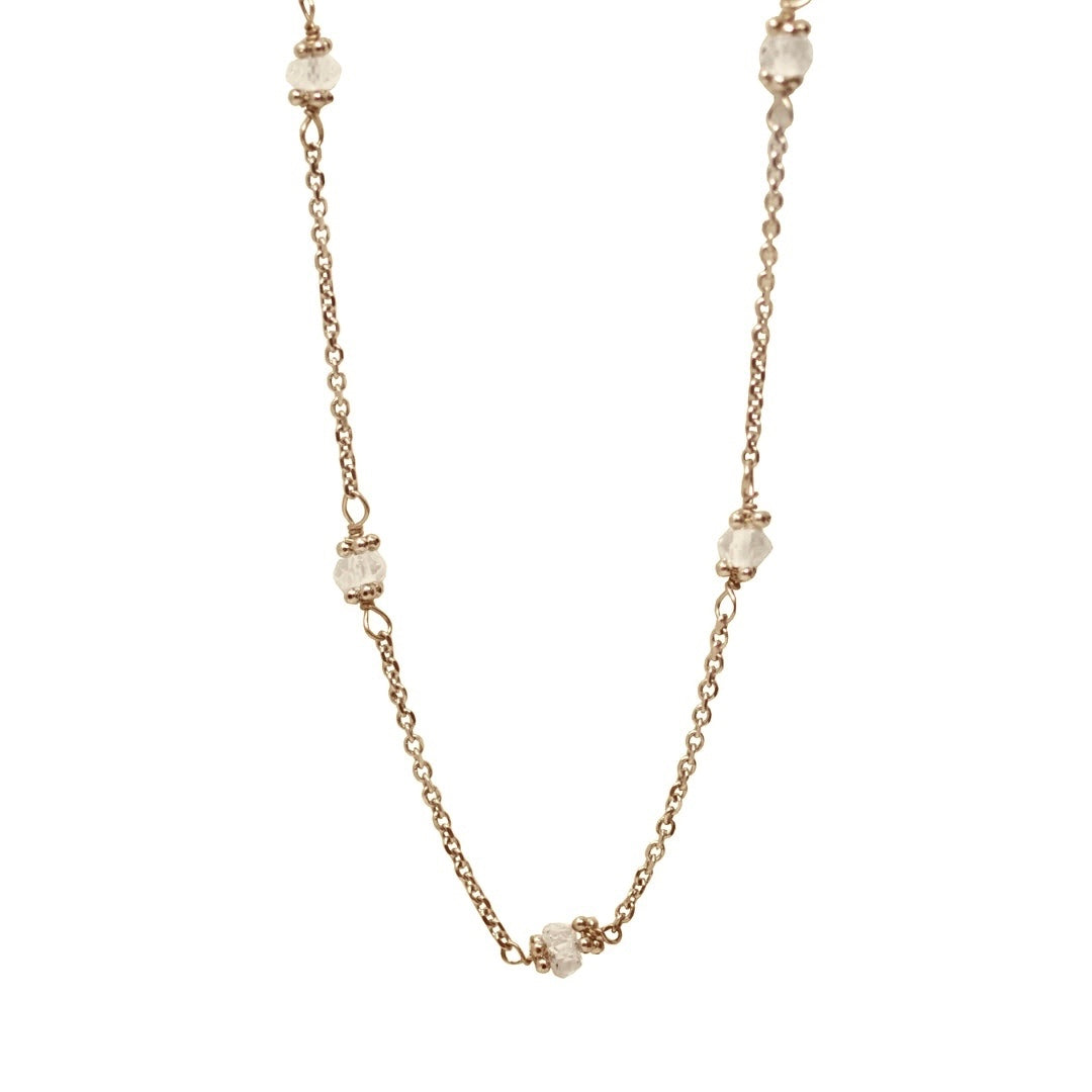 White Topaz Chain Necklace