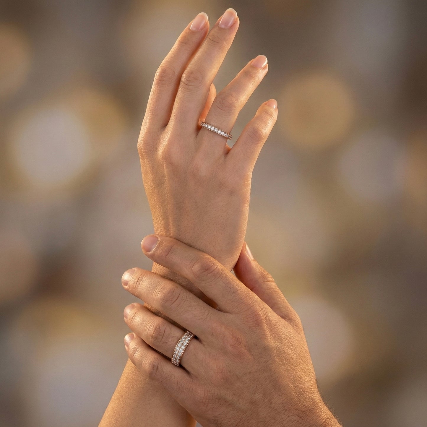 White Diamond Two Row Band