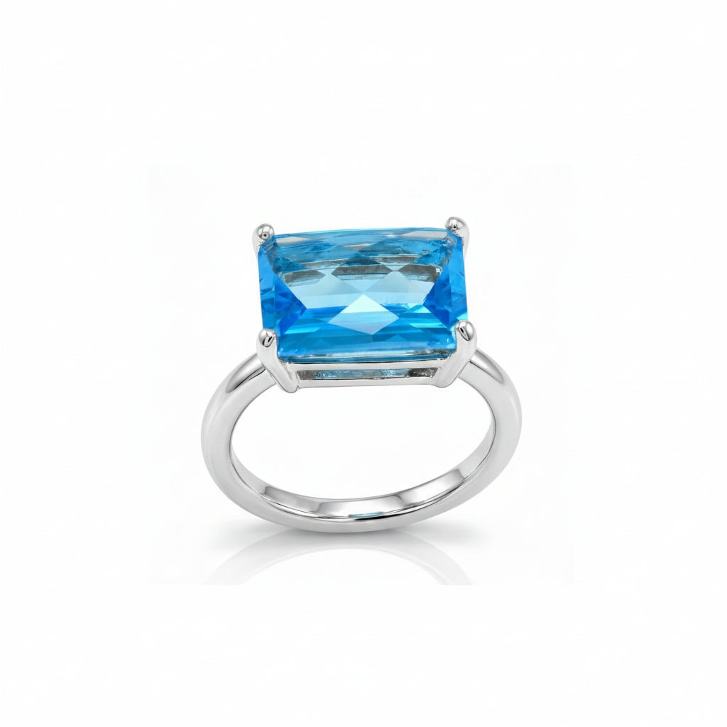 Emerald Cut Gemstone Ring
