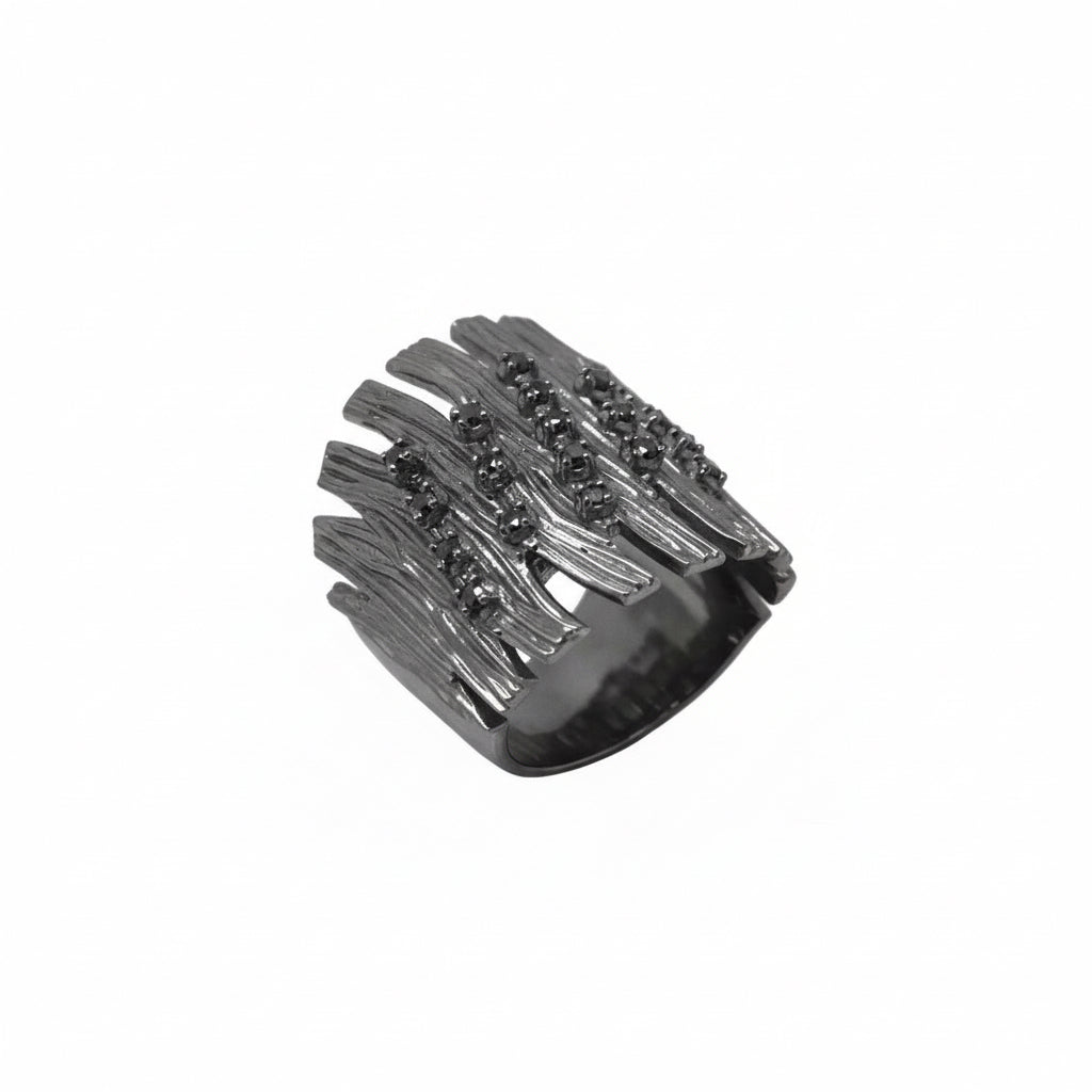 Black Diamond Elongated Branch Ring