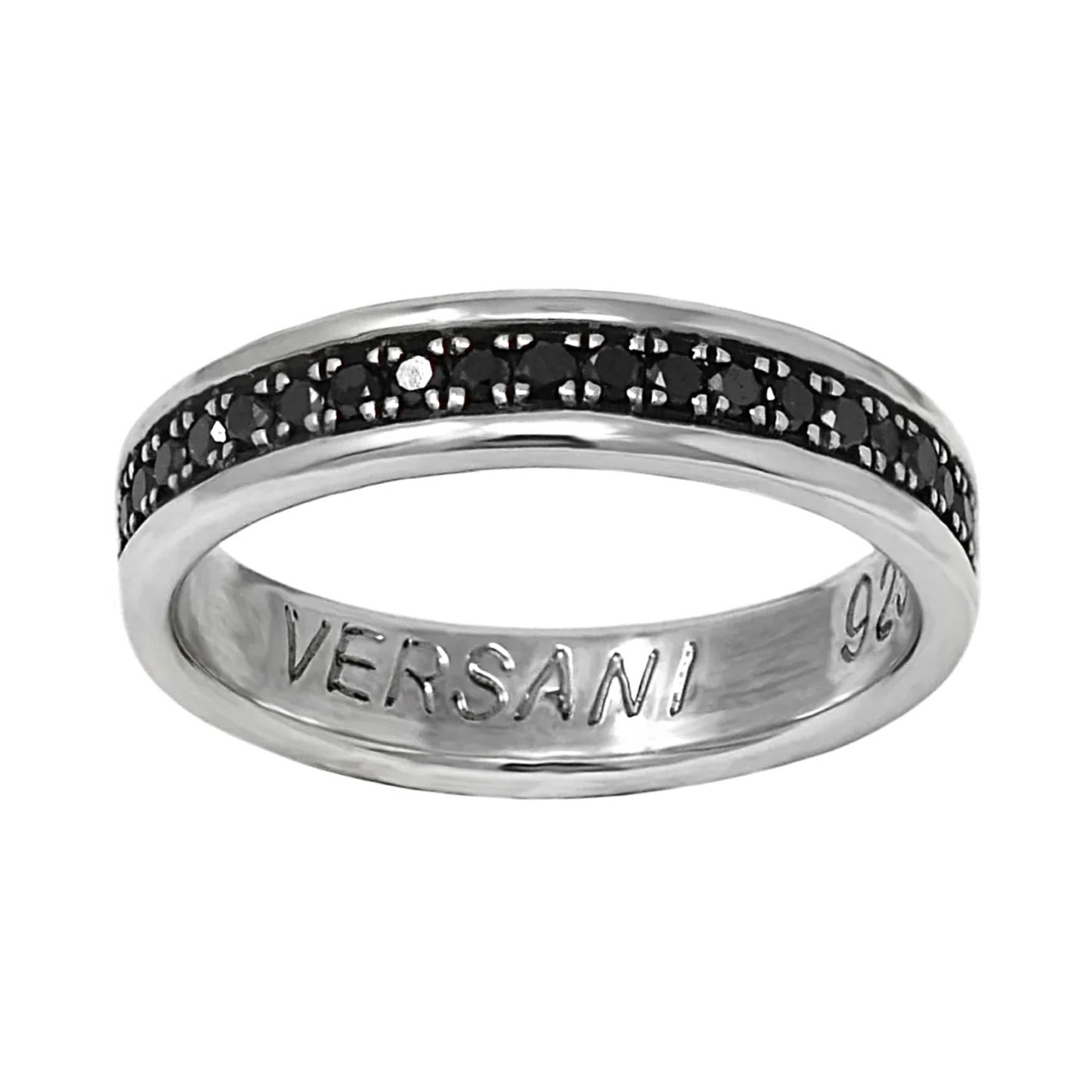 Black Diamond Contour Eternity Band Ring