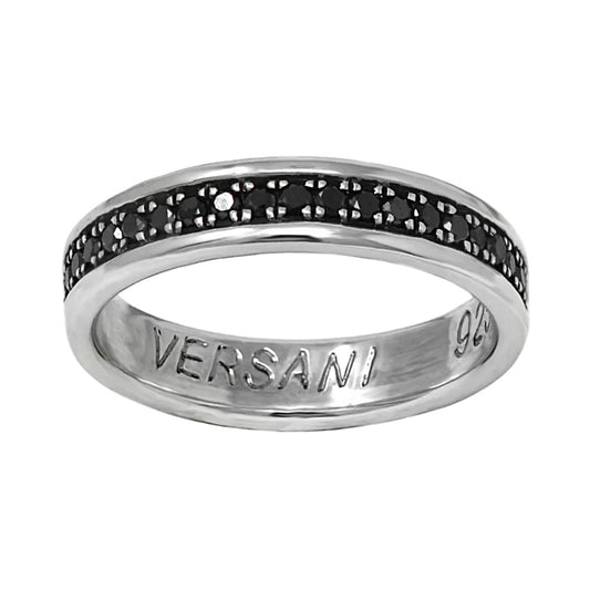 Black Diamond Contour Eternity Band Ring