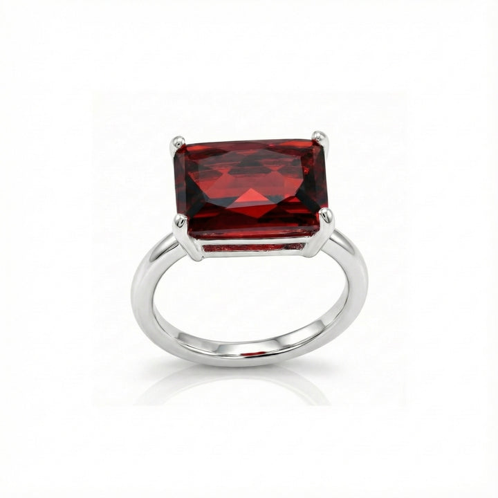 Emerald Cut Gemstone Ring