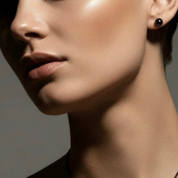 Black Onyx Stud Earrings