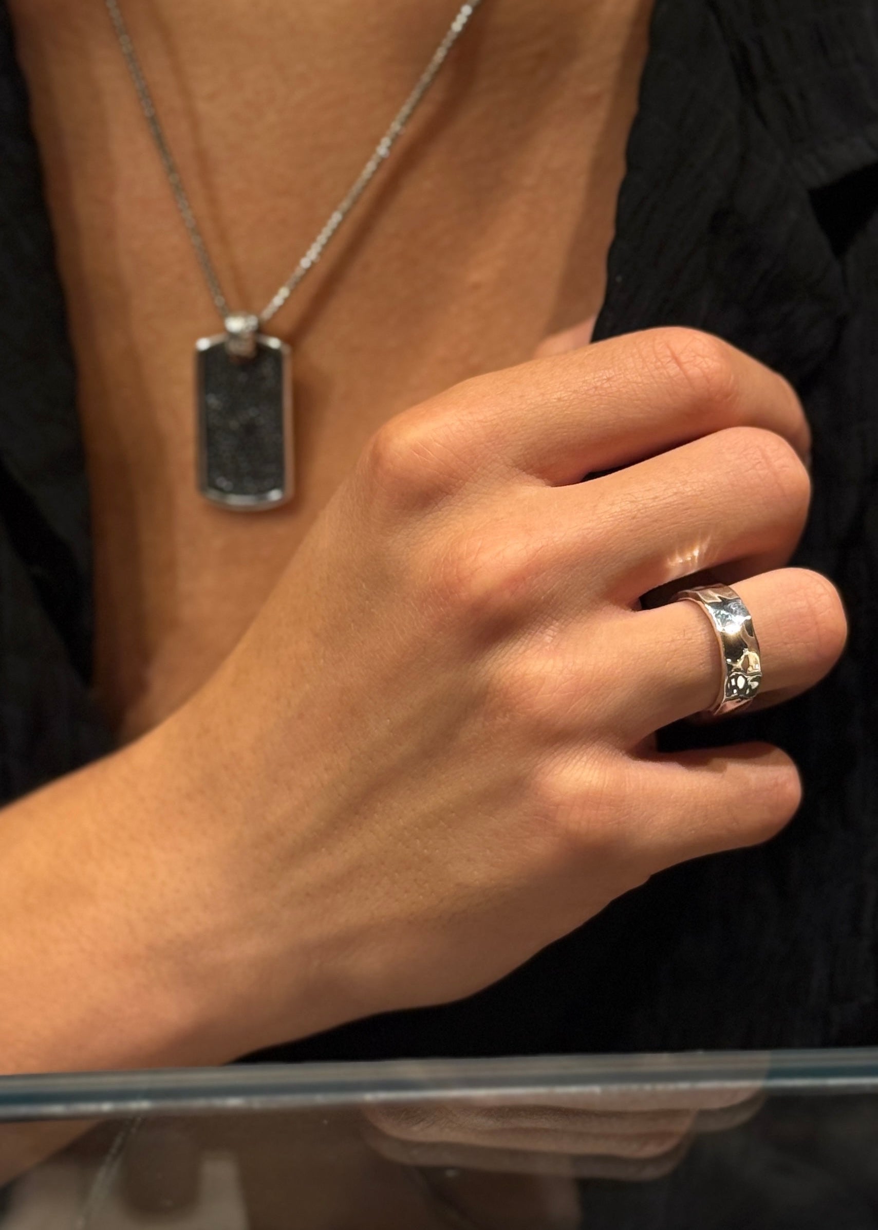 Sterling Silver Hammered Ring – Versani | Sizes 5–12