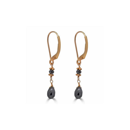 Black Diamond Drop Earrings