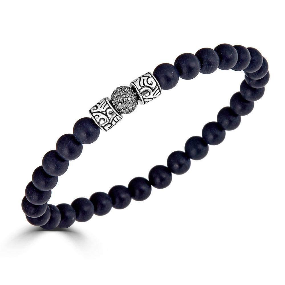 KeyDesign Black Diamond Beads Bracelet