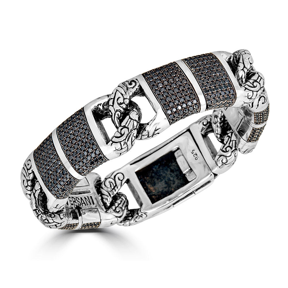 KeyDesign Black Diamond Rigid Link Bracelet