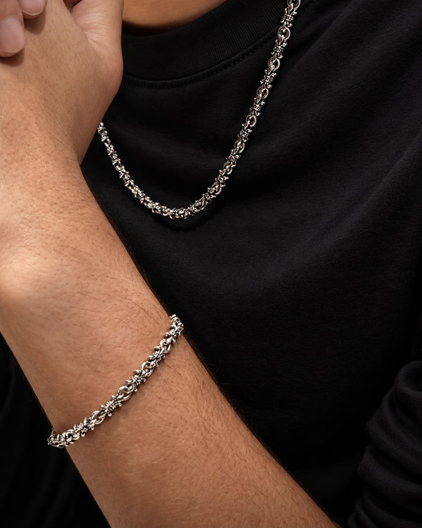 Fleur De Lis Link Bracelet