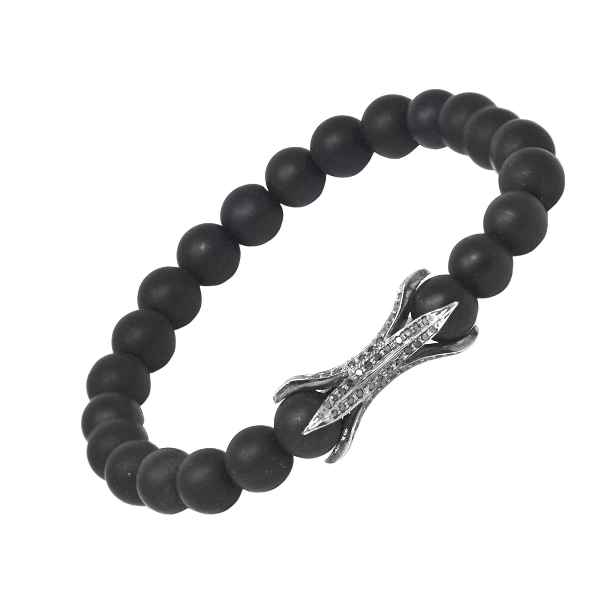 Black Diamond Claw Bead Bracelet | Versani