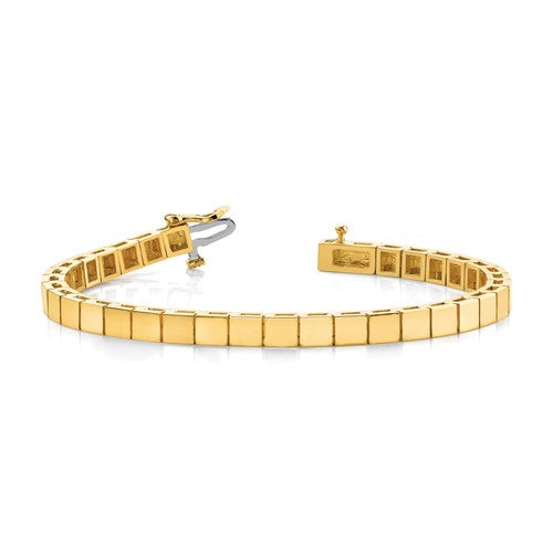 Square Link Bracelet In Yellow Gold