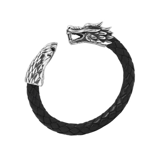 Dragon Cuff Leather Bracelet