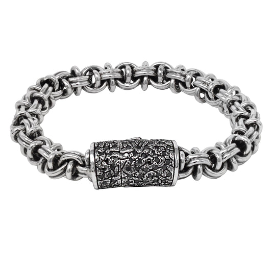 Black Diamond Clasp Woven Circles Bracelet