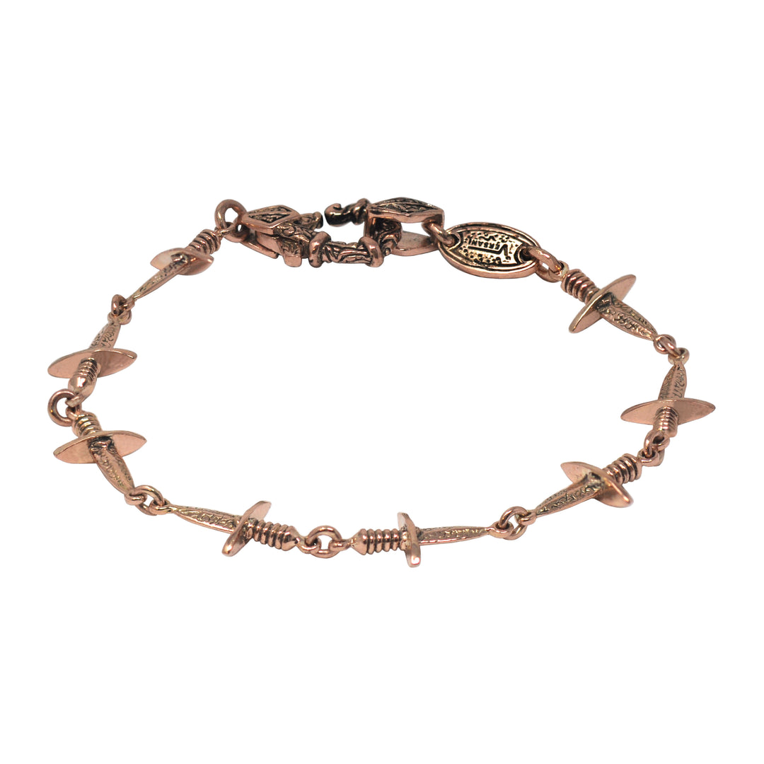 Dagger Link Bracelet In Rose Gold