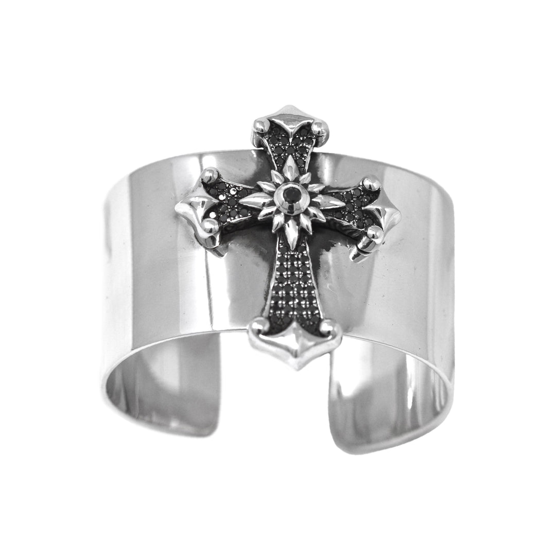 Large Black Diamond Cross Cuff