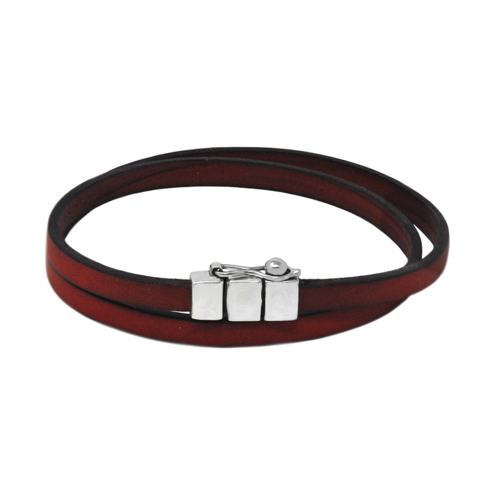 Small Double Wrap Simple Leather Bracelet